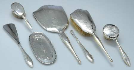 Sterling Hollowware 7 Piece Vanity Set