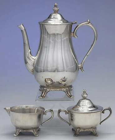 Silverplate Hollowware (3 Pc) Coffee Set (PCP,PCR,PSU)