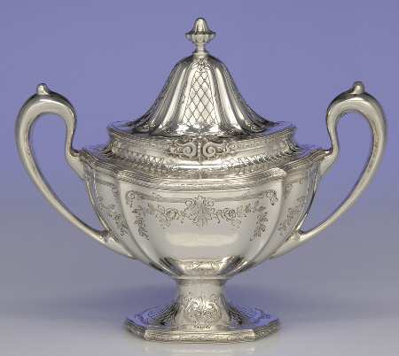 Chippendale (Sterling, Hollowware) Sugar Bowl & Lid