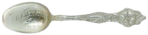 BMS41 (Sterling) Souvenir Spoon (Five O'Clock) by Baker Manchester