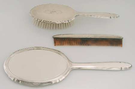 5600 (Sterling, Hollowware) 3 Pc Vanity Set (SHBM1,COM1,MIRM1)