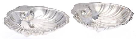 Silverplate Hollowware (Set of 2) Shell Bon Bon Bowl