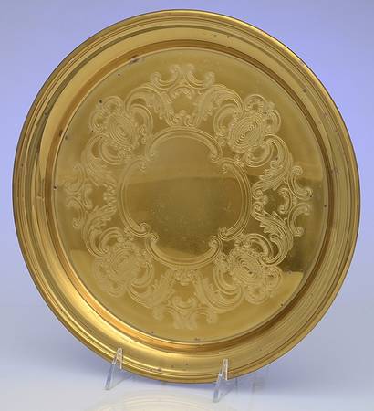 Brass Hollowware 12" Round Tray