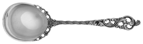 Dobbel Rokokko (Sterling) Sugar Spoon by Brodrene Lohne (Norway)