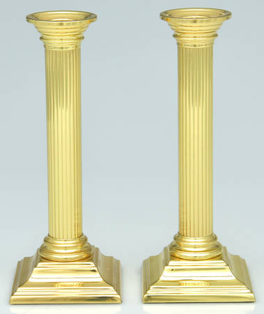 Brass Candlesticks Pair of 8" Smithsonian Candlesticks