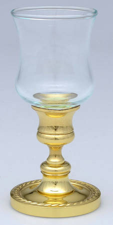 Brass Candlesticks Metal Votive with Glass Insert
