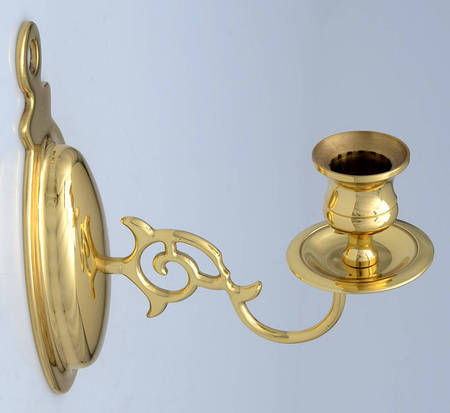 Brass Candlesticks Wall Sconce