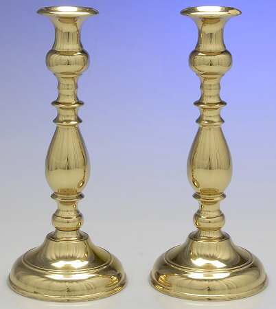 Brass Candlesticks Pair of 10" Candlesticks