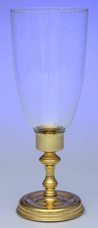 Brass Candlesticks Hurricane Lamp & Globe