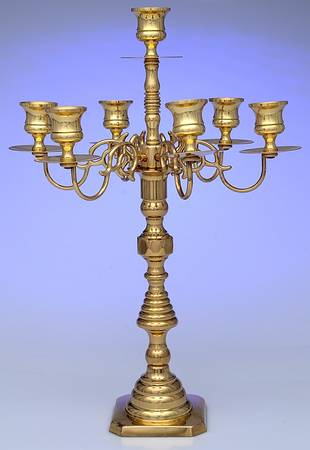 Brass Candlesticks 7 Light Candelabra