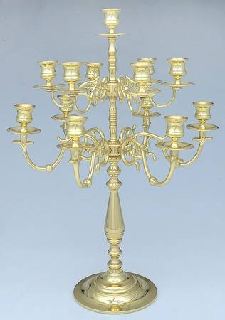 Brass Candlesticks 13 Light Candelabra