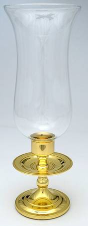 Brass Candlesticks Hurricane Lamp & Globe