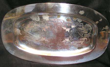 Kings (Silverplate, Holloware) Creamer, Open Sugar & Tray Set-Tray Only