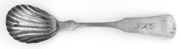 Coin Silver Flatware Sugar Shell Spoon