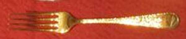 Golden London Engraved (Str, Gold Vermeil) Fork