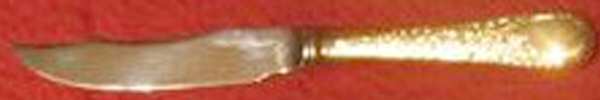 Golden London Engraved (Str, Gold Vermeil) Individual Steak Knife Hollow Handle