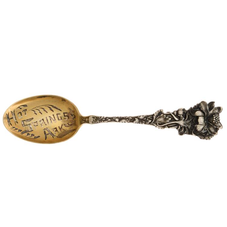 BMS43 (Sterling) Souvenir Spoon (Five O'Clock) by Baker Manchester