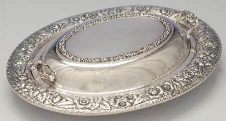 Repousse (Silverplate, Hollowware) (2 Pc) 11" Oval Double Vegetable