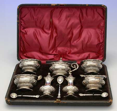 Sterling Hollowware 12 Piece Condiment Set with Case