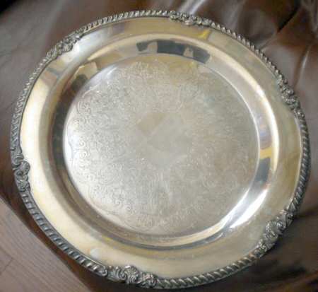 86 (Silverplate, Hollowware) Round Silverplate Tray