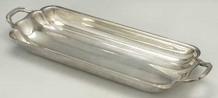 100 (Silverplate, Hollowware) Plated Bread Tray with Handle