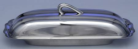 100 (Silverplate, Hollowware) 1/4 Pound Covered Butter