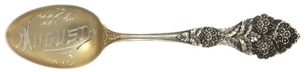 Floral Series (Sterling) Souvenir Spoon (Five O'Clock)