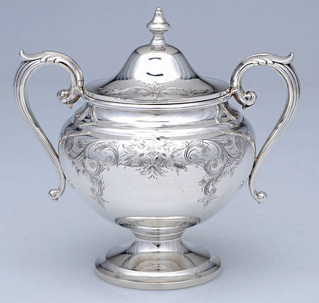 66-2 (Sterling, Hollowware) Sugar Bowl & Lid