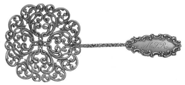 BHZ4 (Sterling) Solid Bon Bon Spoon with Pierced Bowl