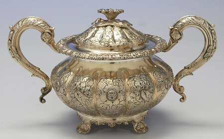 BIR23 (Silverplate, Hollowware) Sugar Bowl No Lid