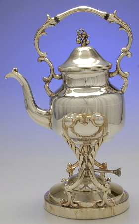 BIM19 (Silverplate, Hollowware) Kettle, Stand & Burner