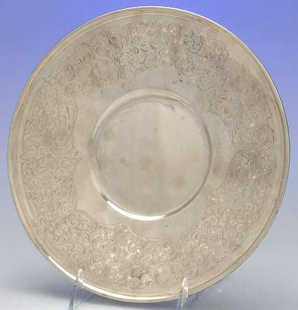 Tudor Scroll (Sterling, Hollowware) 9" Sandwich Plate