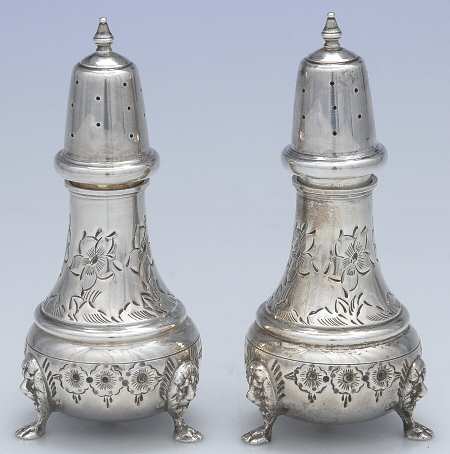 51 (Sterling, Hollowware) Salt and Pepper Set