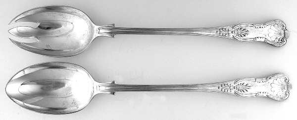 Kings (Silverplate) Solid Oversized Serving Salad Set