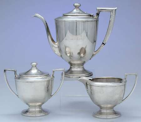 6898 (Silverplate, Hollowware) 3 Piece Tea Set (PTP, PCR, PSU)