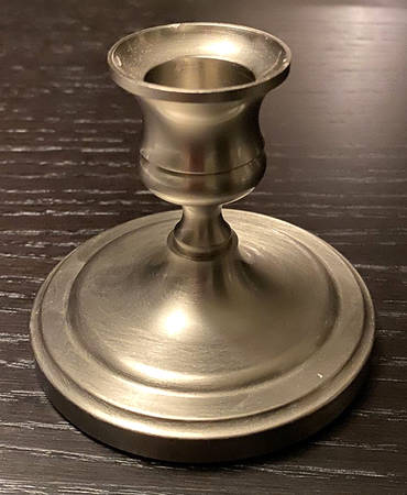 Platinum Mist "Finish" (Nickel, Hollowware) 3" Console Candleholder