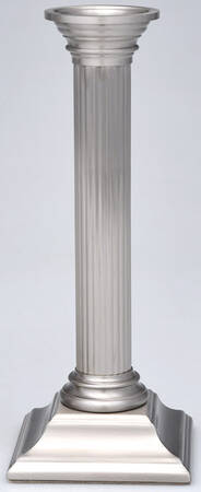Platinum Mist "Finish" (Nickel, Hollowware) 8" Smithsonian Candlestick