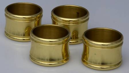 Dover (Brass, Hollowware) Napkin Ring - Set of 4