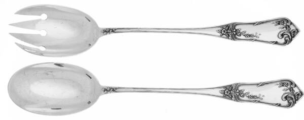 BOQ12 (Silverplate) (2 Pc) Solid Salad Set