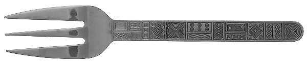 Aztec (Stainless) Medium Solid Cold Meat Serving Fork by Cambridge Silver
