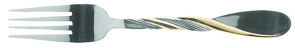 Gold French Braid (Stainless, Gold Accent) Fork
