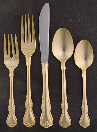 Gold Jessica (Gold Electroplate) 5 Piece Place Setting