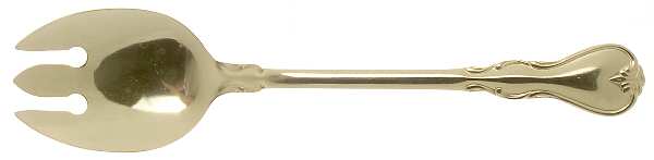 Gold Jessica (Gold Electroplate) Solid Salad Serving Fork