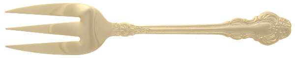 Gold Royal Fashion (Gold Electroplate) Medium Solid Cold Meat Serving Fork