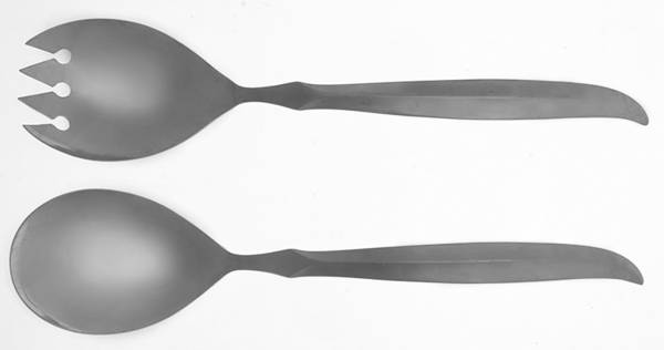 CCS10 (STAINLESS) (2 Pc) Solid Salad Set