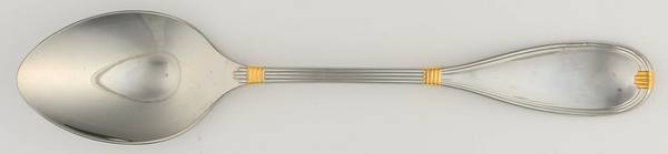 Antionette (Stainless, Gold Accent) Place/Oval Soup Spoon