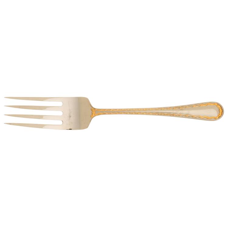 Dior Ribbon Gold (Stainless, Gold Accent) Solid Serving Fork by Christian Dior