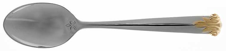 Fleur De Lys Gold (Stainless, Gold Acct) Place/Oval Soup Spoon