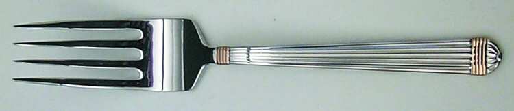 Gaudron (Stainless, Gold Accent) Solid Serving Fork