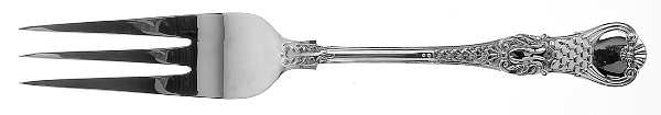 Coburg (Sterling) Large Solid Cold Meat Serving Fork